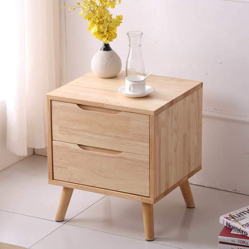 Whole Bed Head Cabinet Nordic Solid Wood Minima Modern Creative Bedroom Bedside Containing small cupboard headboard containing cabinet