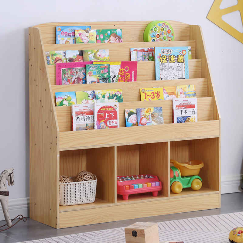 Children's bookshelves Drawing Shelf Simple Shelve Racks Arrival Kindergarten Baby Books Newspaper Book Rack Toy Containing Cabinet