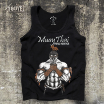 Namaste A mens boxing sanda fighting shorts Sports training clothes Vest t slim-fit trendy cotton Muay Thai