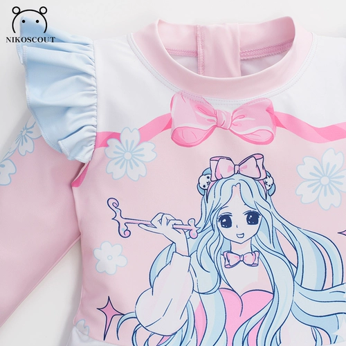 Купальник, детское платье, лонгслив, в западном стиле, 10 лет, 12 лет, защита от солнца