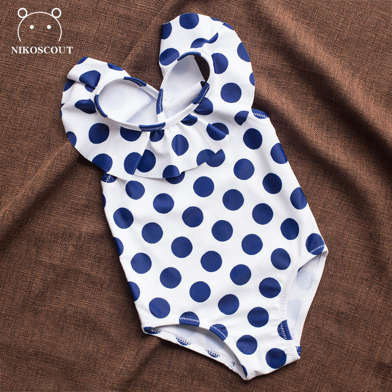 Baby swimsuit Cute Korean version of toddler children polka dot one-piece swimsuit Baby princess female child 1-3 years old bikini