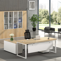 Hangzhou Boss Desk Office Furniture Brief Modern Large Class Desk Manager Table Manager Table Single Owner Desk Chair