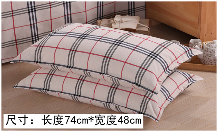 Cũ vải thô áo gối cotton dày mã hóa dây kéo áo gối người lớn duy nhất gối đặt 48 74 cm