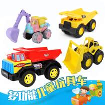 Childrens excavator toy car large drop-resistant boy beach inertia engineering truck excavator forklift model set