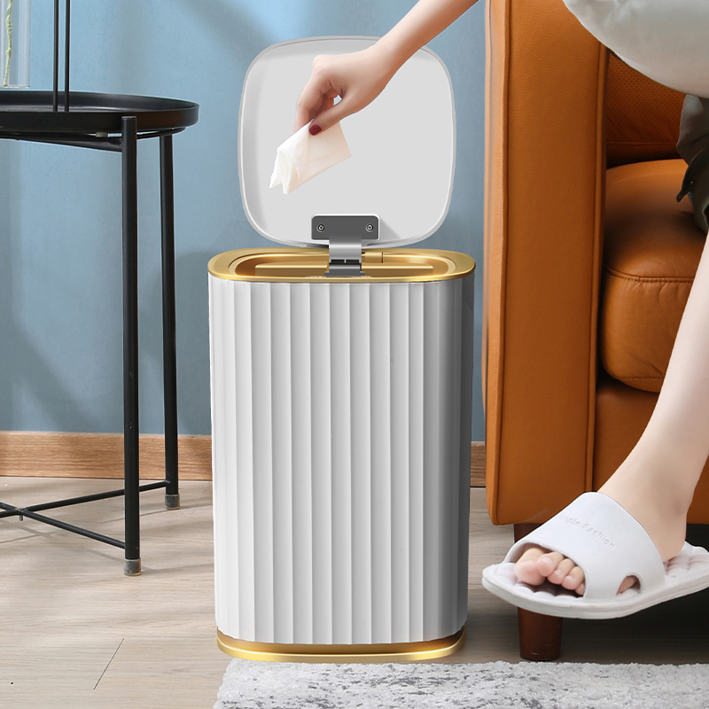 Smart trash can home living room light lavish bedroom Kitchen Inductive with lid Toilet Makeup room Paperone paper Bucket Electric