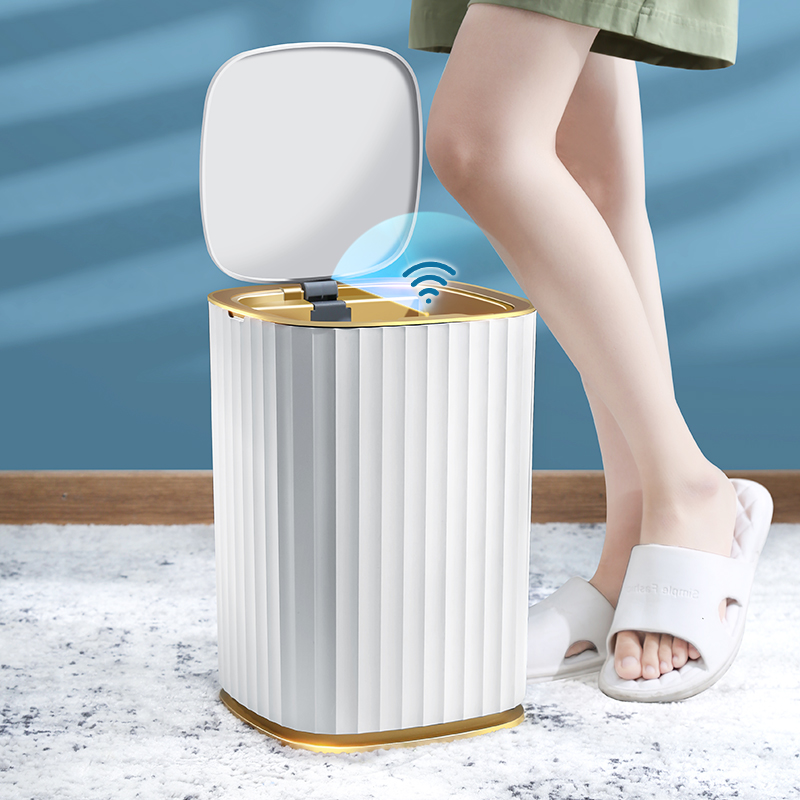 Smart Bins Induction Home Creativity With Lid Light Lavish Makeup Room Kitchen Living-room Bedroom Automatic Toilet Paper Basket