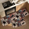 Imitation linen kitchen floor mats are water-absorbent, oil-absorbent, non-slip, stain-resistant, wipeable and washable floor mats, anti-stain and stain-resistant, non-slip floor mats.