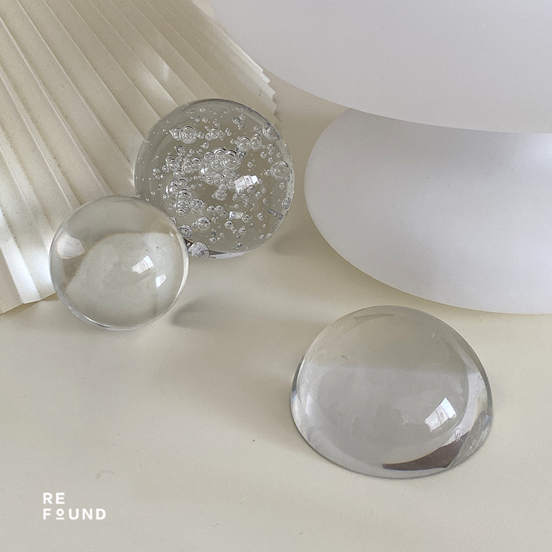 ReFound lucky glass water crystal ball decoration pendulum decorated male girl presents town paper ins photo props