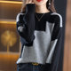 Clearance and leaks~The counter withdraws the big-name cut-label knitted tops, foreign trade women's cashmere sweaters, base color-blocking sweaters