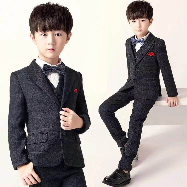Winter Boy ten-year-old Children's handsome children's handsome jacket for children casual big child cotton Korean version of boy suit suit