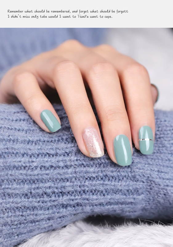 Sinanails sơn móng tay gel móng tay 2019 mới phổ biến cửa hàng sơn móng tay màu xanh lá cây đặc biệt - Sơn móng tay / Móng tay và móng chân nail màu đen