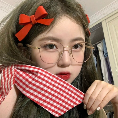 Цветовые стаканы с молочным чаем Myopia Girl можно оборудовать большой рамой, большой рамой, лицом, маленьким сетевым красным вегетарианским артефактом Ins Wind Eye Strach