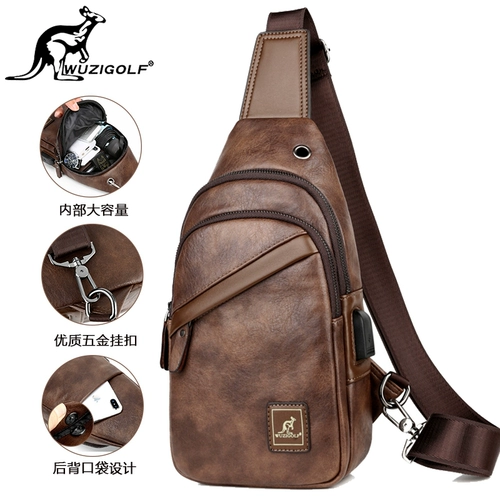 Кенгуру, мужская модная нагрудная сумка, сумка через плечо для отдыха, сумка на одно плечо, трендовый рюкзак, в корейском стиле