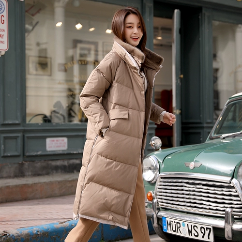Бархатный модный пуховик, куртка, гусиный пух, 2019, в корейском стиле