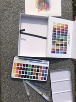 Study Le 48 color watercolor pigments with a few colors of pearlescent beginner iron boxed suit