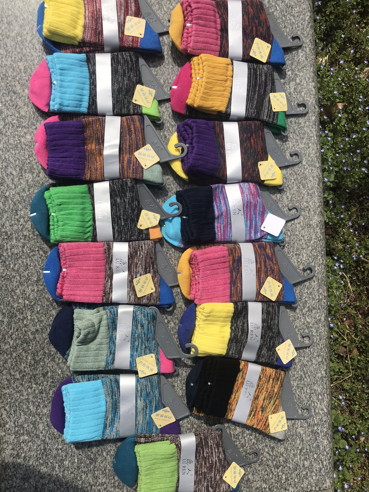Deer People's Congress Line Female Style Drum Socks Pure Cotton Socks