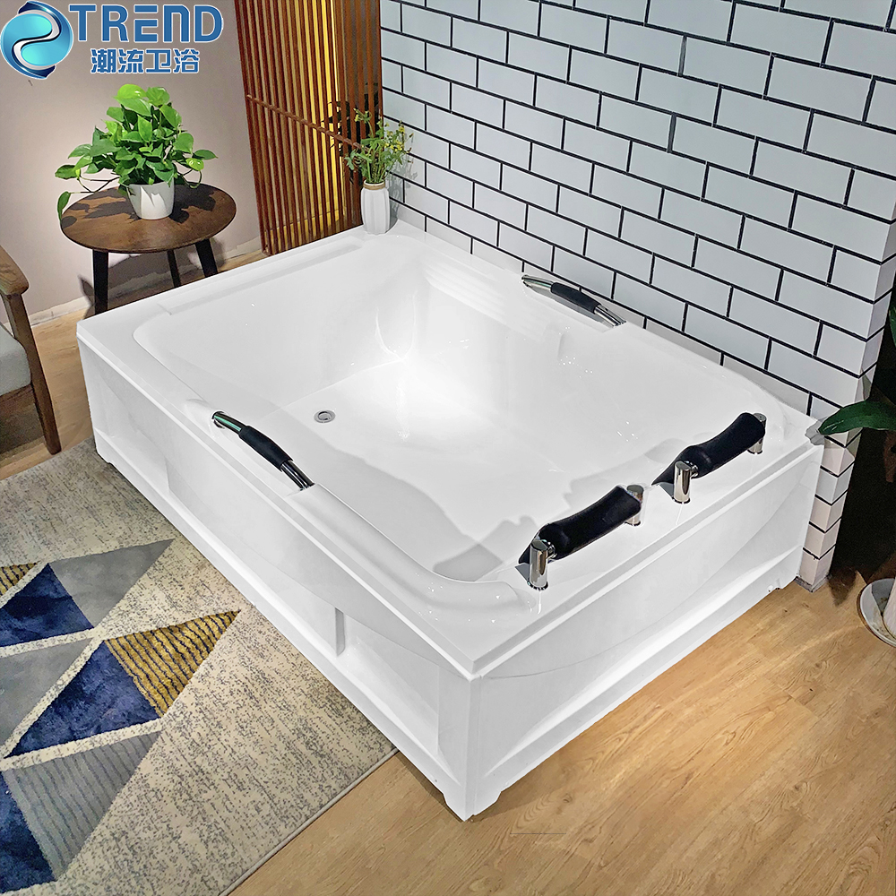 Smart double sex love couple bathtub luxury home adult surf massage thermostatically heated oversized villa bath