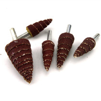 Abrasive cloth tip grinding head spiral grinding head taper emery cloth grinding head cone polishing metal 6*16-30