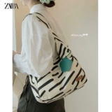 Зебра, вместительный и большой шоппер, вместительная и большая сумка через плечо для школьников, барсетка, сумка на одно плечо, подходит для студента