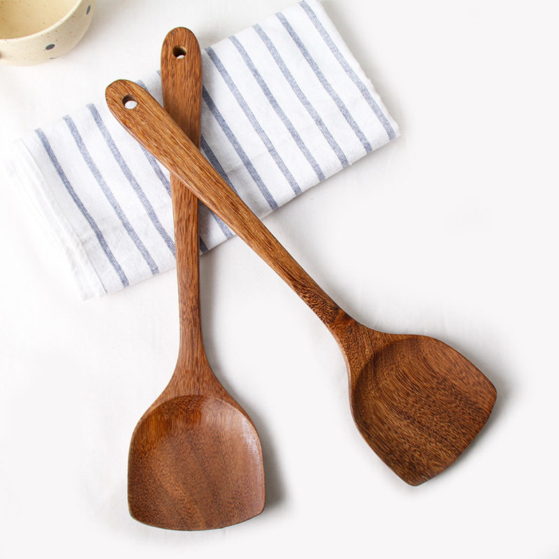 Chicken Wings Wood Shovels No Stick Pan Special Shovel Home Wooden Solid Wood Large Wood Shovel Long Handle Healthy No Paint No Wax