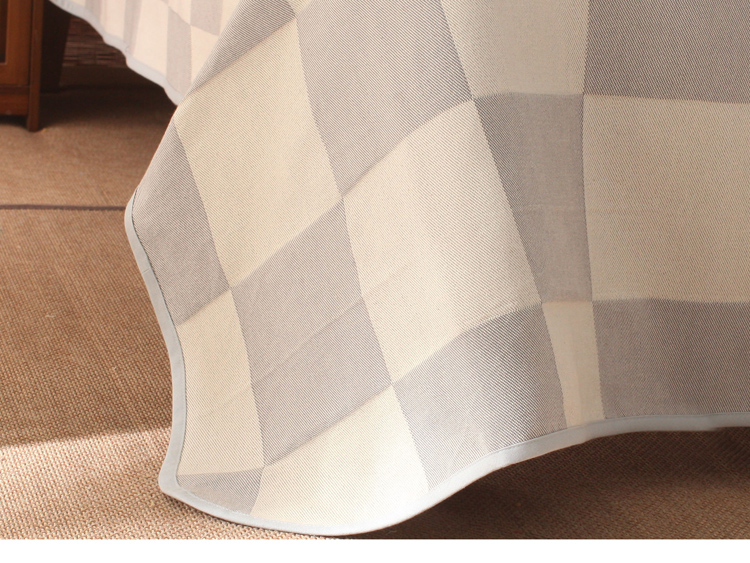 Premium. Cũ thô Seasons mat dày chăn ba mảnh vải lanh quá trình Jacquard 100% cotton Nghệ thuật - Thảm mùa hè nệm hơi nước