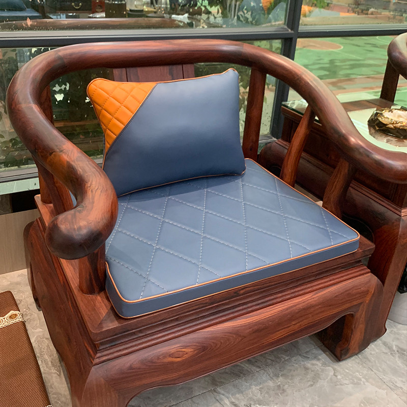 Custom-made new Chinese mahogany furniture sofa cushion solid wood tea chair cushion leather summer mat dual-use four seasons universal - Taobao