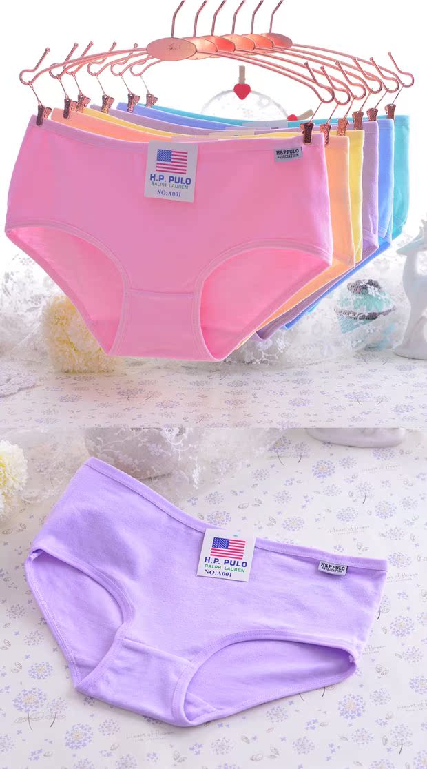 Đồ lót nữ khuyến mãi giá rẻ Cotton màu rắn eo thấp tam giác nữ vải cotton đồ lót phụ nữ A001 quần lót nam thun lạnh