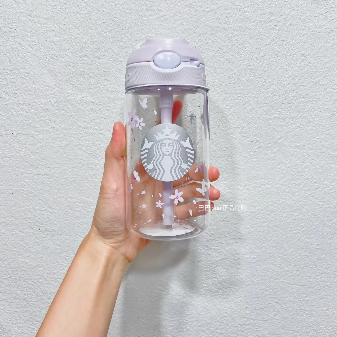 Стакан Starbucks со стеклянной ручкой в виде кролика для Святого Валентина, год Кролика, новая коллекция