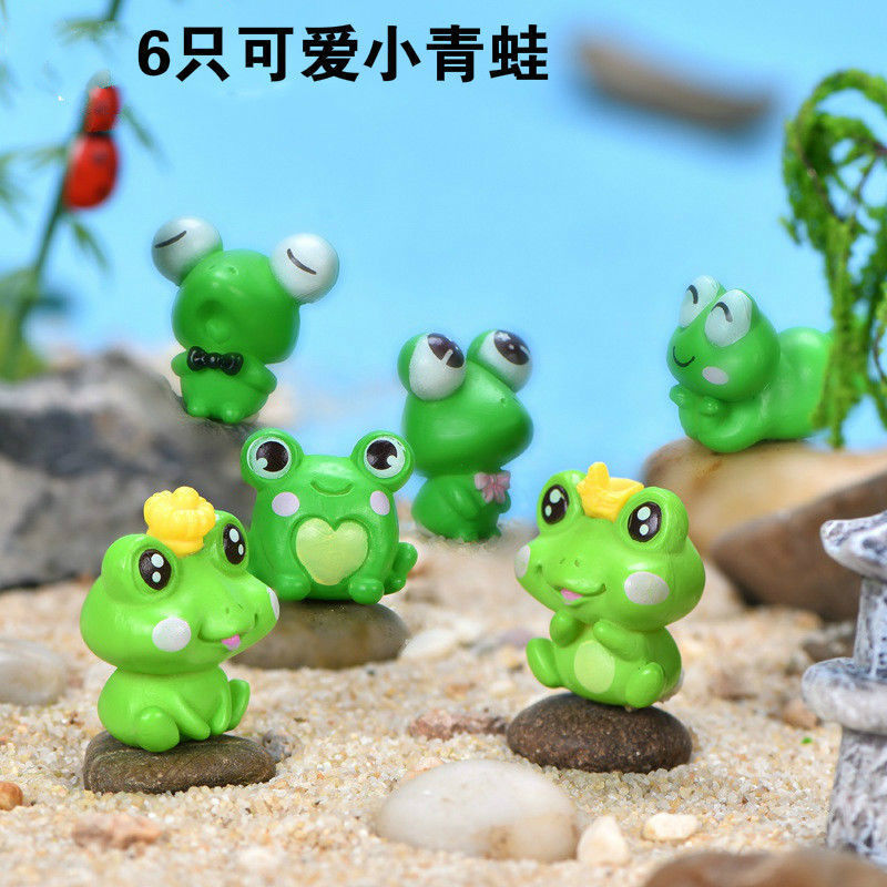 Miniature landscape ornaments cute little frog kingdom simulation animal model ornaments miniature mini landscape