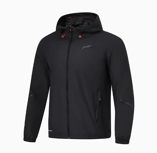 Counter 2024 Spring Li-Ning Мужская водоотталкивающая удобная свободная ветровка с капюшоном AFDU051-1-3