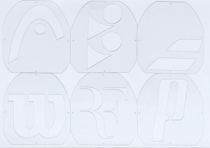 Tennis logo plastic template tennis racket logo board mark pattern (machinery production)