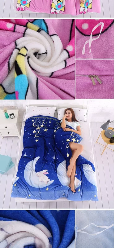 Chăn hai mặt san hô đơn mảnh dày đôi flannel quilt bao gồm mùa thu và mùa đông chăn sinh viên nhung ấm giải phóng mặt bằng