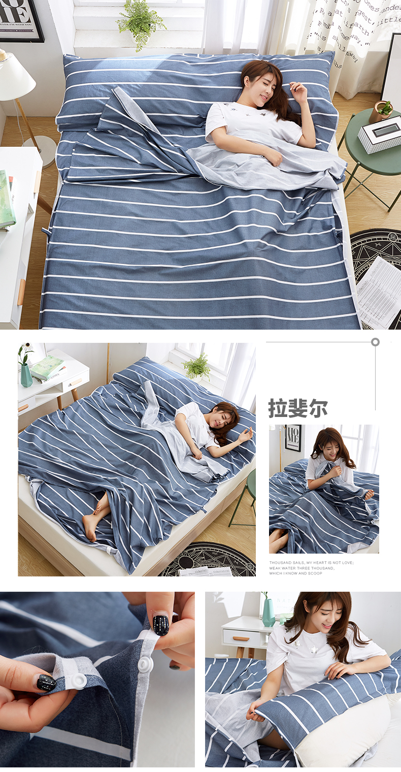 Khách sạn du lịch quilt cover cotton pad bẩn pad dành cho người lớn du lịch xách tay kinh doanh tấm bông chăn đơn đôi túi ngủ