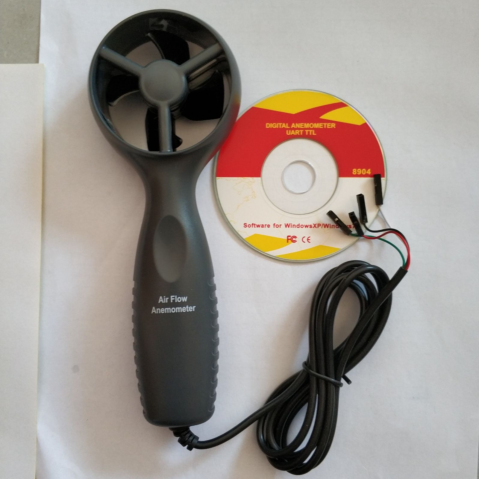 Wind speed sensor GM8904 digital wind speed meter can be connected to computer