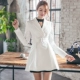 Mùa thu 2018 mới phong cách eo Hàn Quốc phần dài chic chic áo khoác nữ Slim suit Hàn Quốc phiên bản nữ F1643