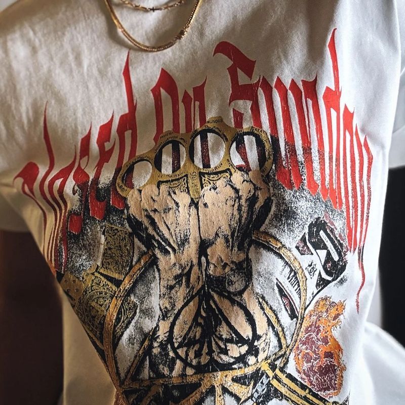 320g Heavy Cotton Short-Sleeve T-Shirt with Sunday Closure, Constantine the Exorcist American Direct-Printed Non-Fading T-Shirt