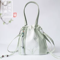 Асакуса зеленый и белый-три штуки 28*30*7 [большая сумка]