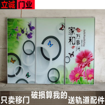 Custom boutique wardrobe sliding door tempered glass wardrobe sliding door wall cabinet sliding door cloakroom cabinet door custom