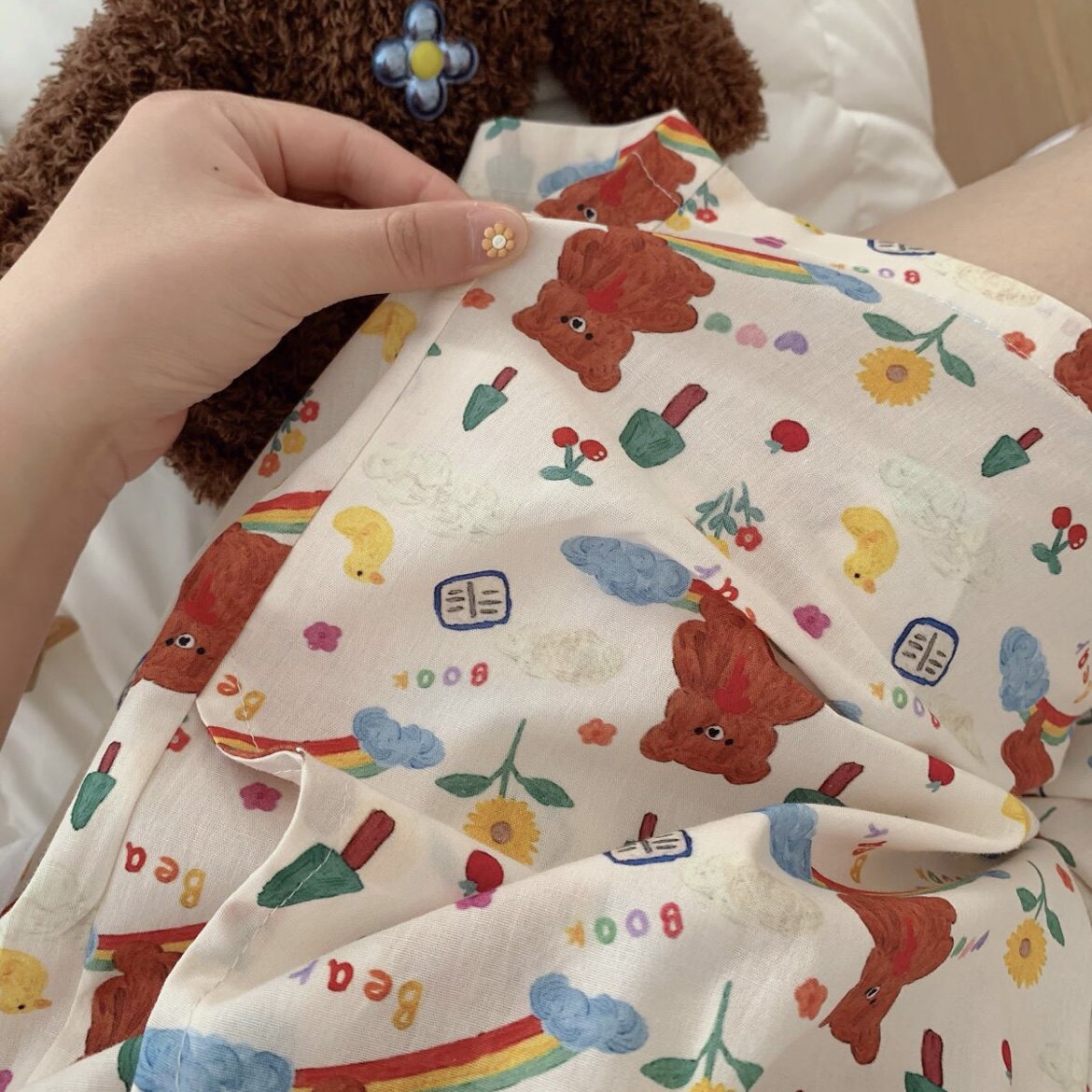 MIDOO 22ss Korea Ins clear and cute little shorts home pants sleeping pants