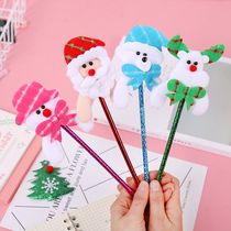 Christmas gift snowman ballpoint pen small gift old man pen primary school children creative plush kindergarten gift
