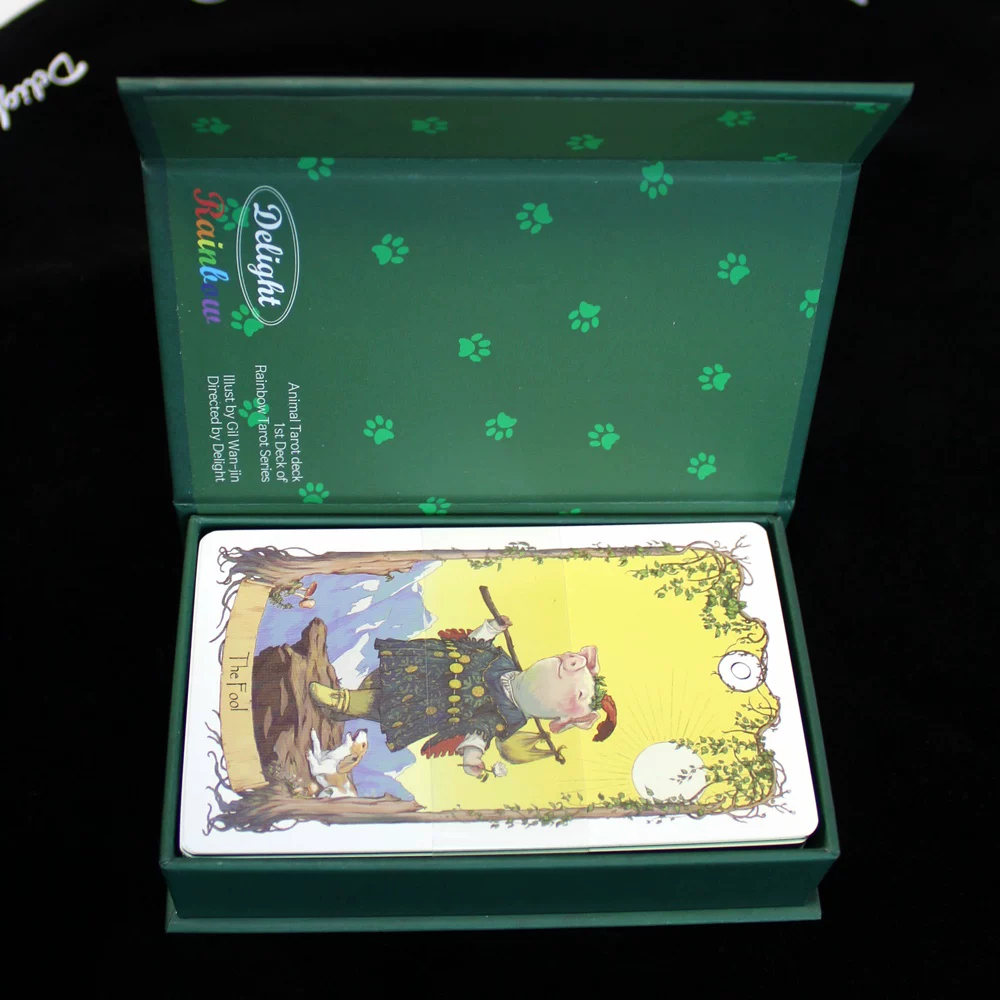 [Spot] Подлинная милая маленькая животное Wettaro ANIMAL TAROT карта новичок гравировка подлинная подлинная