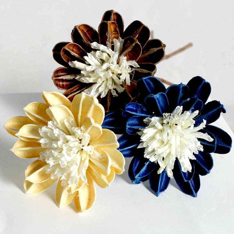 Big kapok dried flower bouquet ins Home living room decoration ornaments Adhesive flowers diy flower arrangement flower material shooting props