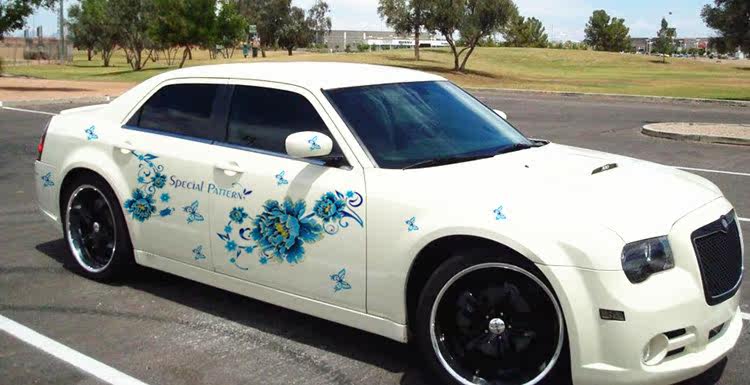 天天【】花朵车贴遮挡划痕车身贴花创意装饰汽车贴画防水防晒特价