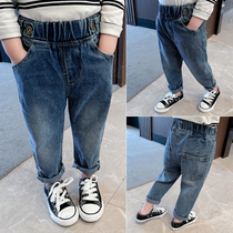 Girls pants 2021 spring new radish pants 3 childrens Korean version of the old pants 2 female baby jeans