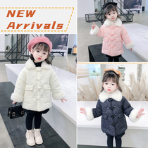 Childrens cotton-padded winter clothes 2020 new style 1 baby girl thickened hand-plugged cotton padded clothes 3 girls Korean version of foreign style cotton padded jacket tide