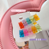 Japanese and Korean clip headgear bear gummy hairclip edge clip girl top clip bangs color hair clip back of head