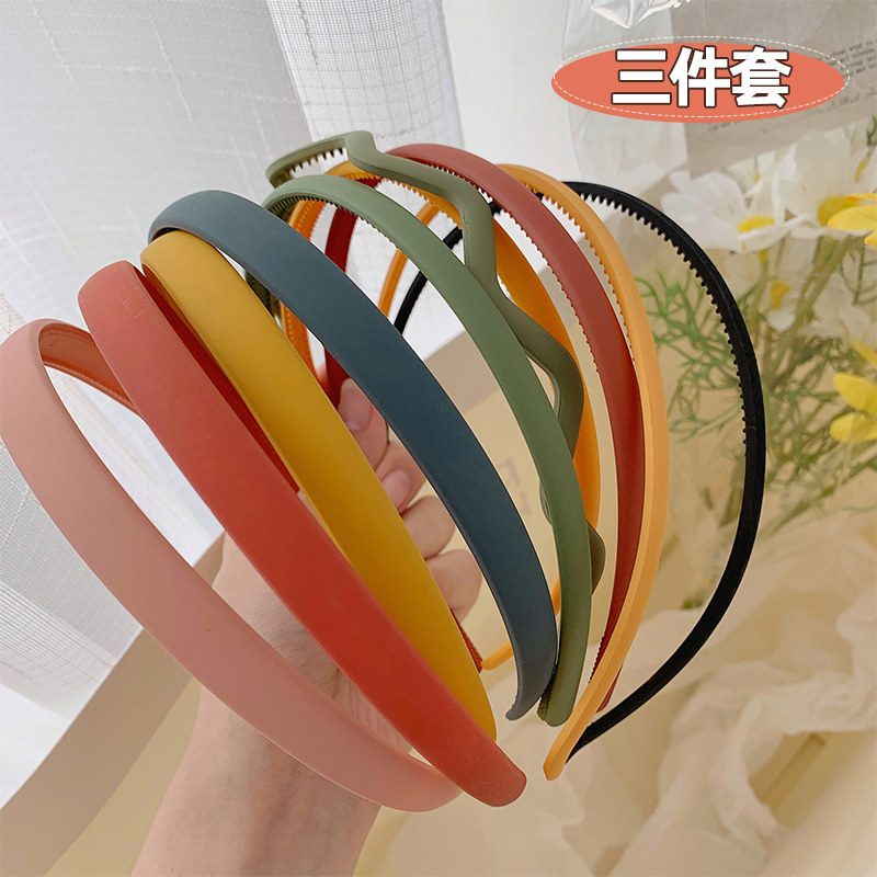 Simple makeup washing face special fine hair hoop female wild departure bundle Net red hair Cave pressure hair non-slip hair card headband