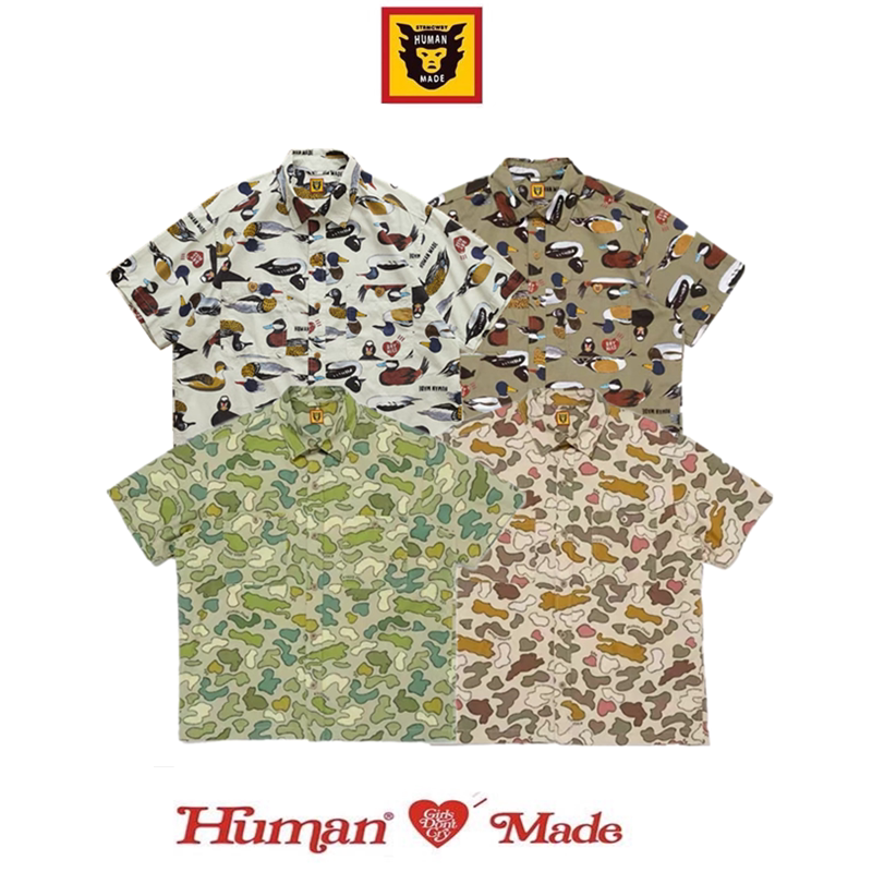 【In Stock 50% off 】Human Made Duck Shirt All-Over Print Duck Casual Retro Short-Sleeve Shirt 25Ss 【In Stock 50% off 】Human Made Duck Shirt All-Over Print Duck Casual Retro Short-Sleeve Shirt 25Ss