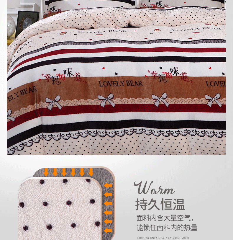 Dày lông cừu san hô ấm bốn mảnh mùa đông flannel chăn tấm trải giường đôi cộng với nhung nhung bộ ga gối