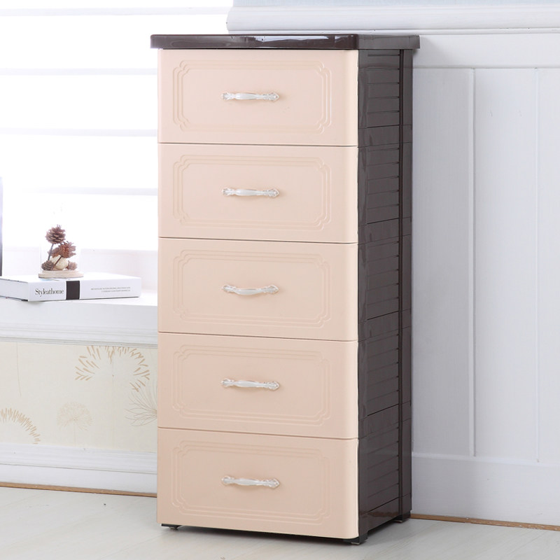 Colorful Princess European-style Baby containing cabinet Finishing Cabinet Baby Wardrobe Drawer-style Kitchen Suitable Home Plastic Five Bucket Cabinet